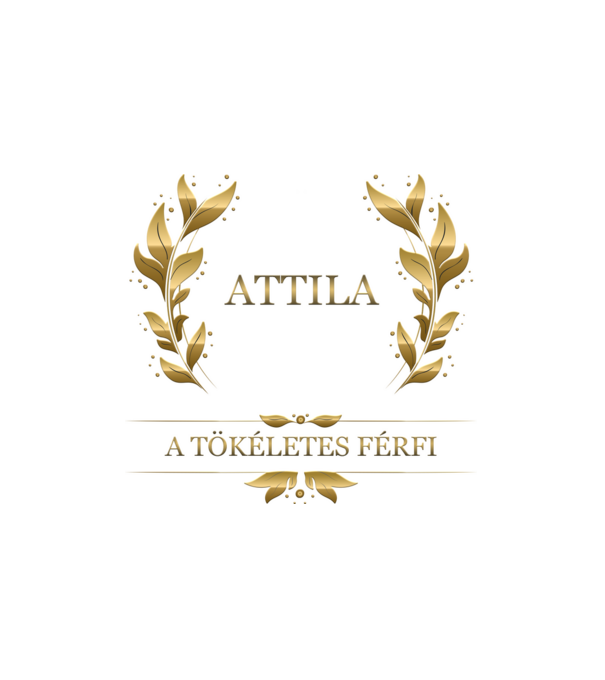 Attila minta fehér pólón