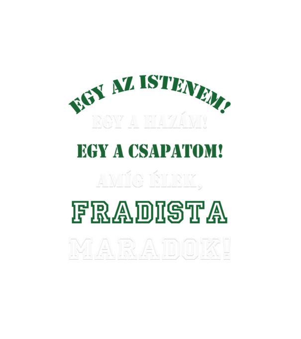Fradista minta fehér pólón