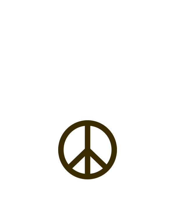 Peace symbol minta fehér pólón