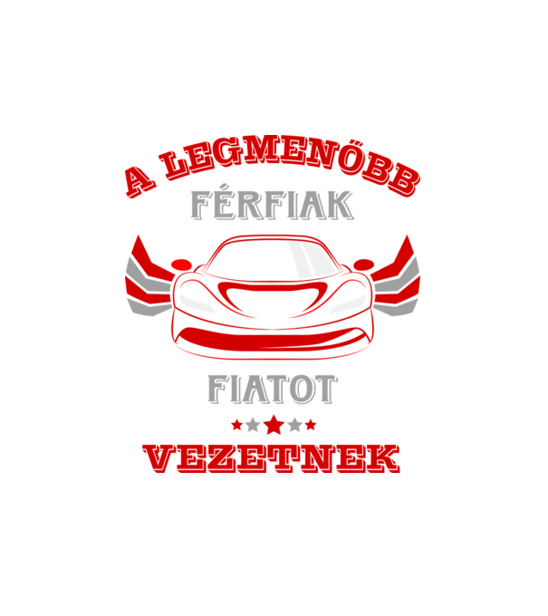 Legmenőbb férfiak fiat minta fehér pólón