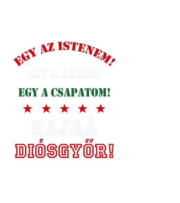 Diósgyőri drukker minta fehér pólón