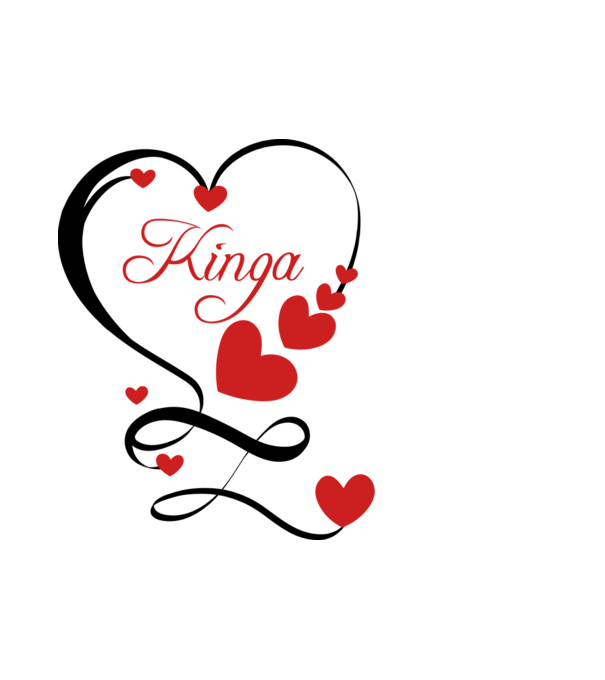 Kinga minta fehér pólón