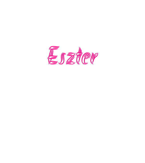 Eszter minta fehér pólón