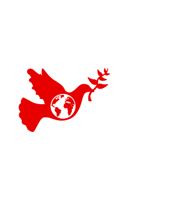 Békegalamb föld minta fekete pólón
