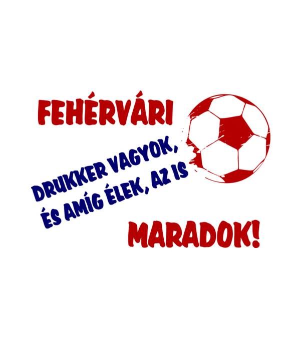 Fehérvári drukker minta fehér pólón