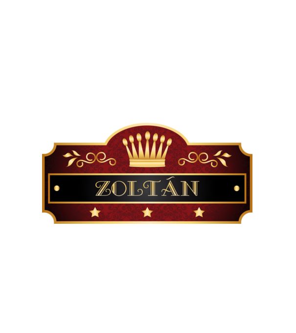 Zoltán minta fehér pólón