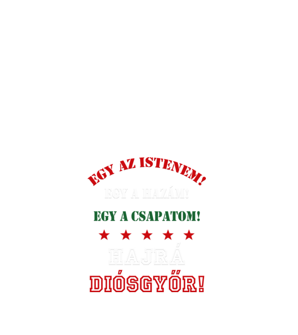 Diósgyőri drukker minta fehér pólón