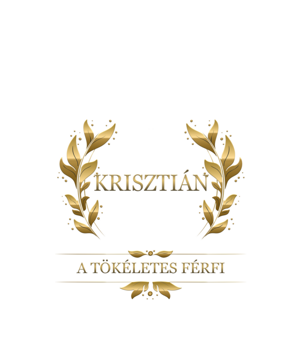 Krisztián minta fekete pólón
