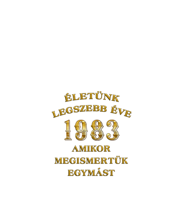Életünk 1983 minta fekete pólón