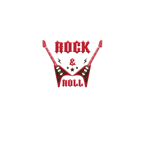 Rock & roll minta szürke pólón