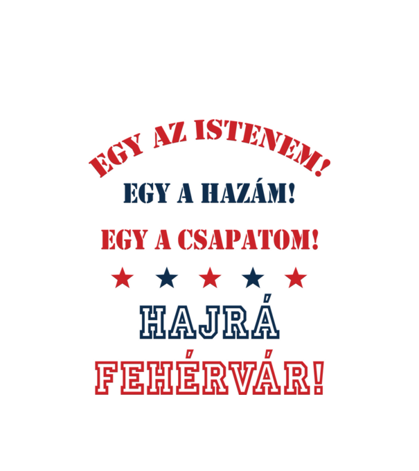 Fehérvári drukker minta fehér pólón