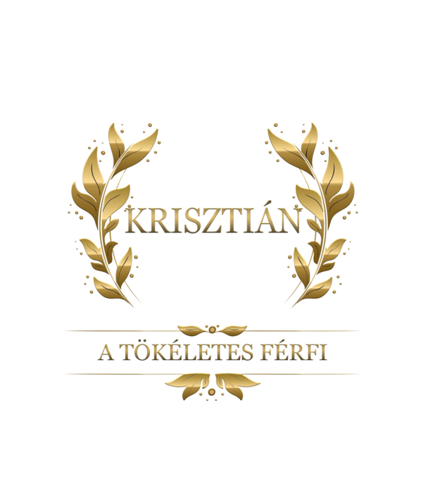 Krisztián minta fehér pólón