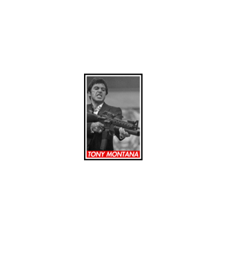 Tony Montana #02 minta fekete pólón
