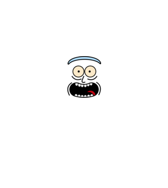Pickle Rick Face minta fekete pólón