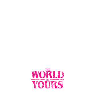 The World is Yours destroy minta fehér pólón
