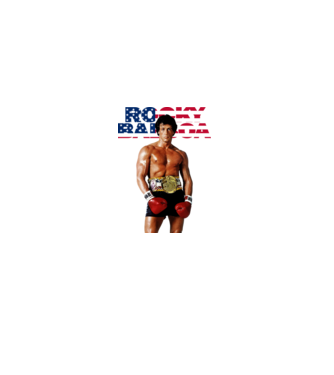Rocky USA minta fehér pólón