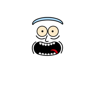 Pickle Rick Face minta sötétszürke pólón