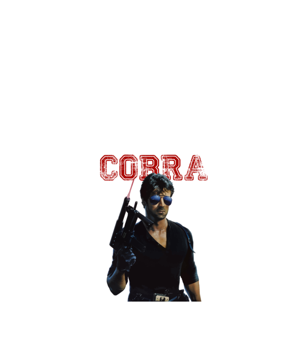 Cobra minta fekete pólón