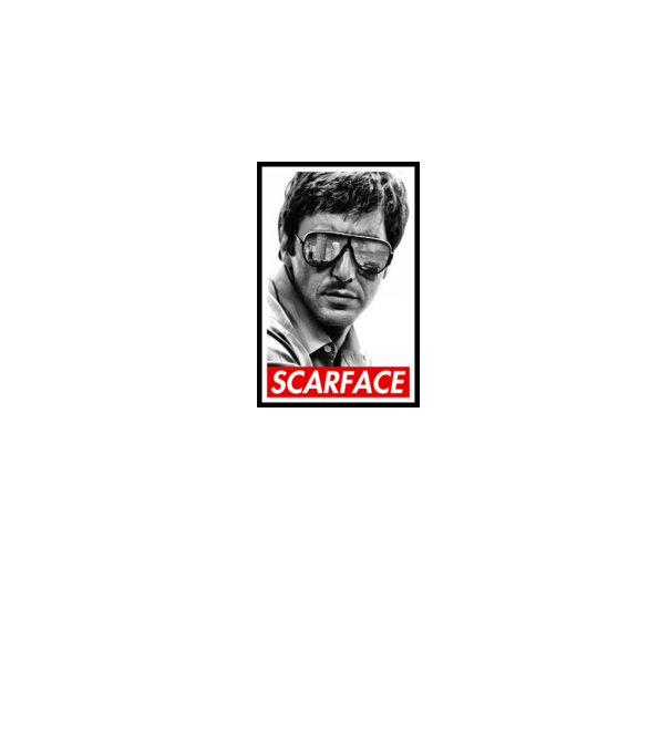 Scarface minta szürke pólón