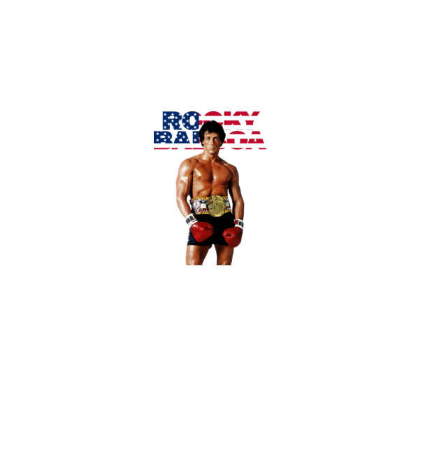 Rocky USA minta fehér pólón