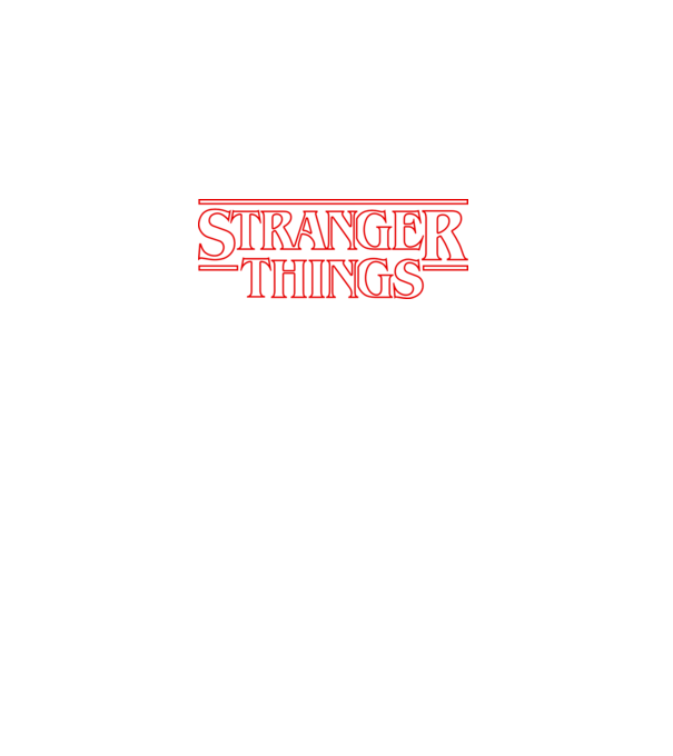 Stranger Things - outline minta fekete pólón
