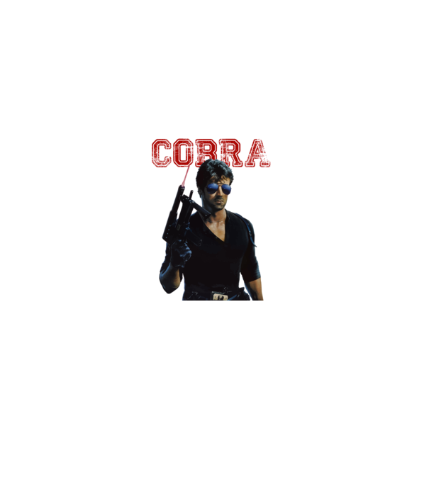 Cobra minta fekete pólón