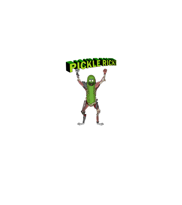 Pickle Rick! v4 minta fehér pólón