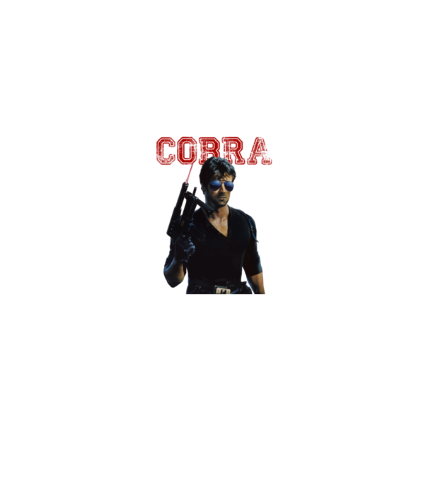 Cobra minta fekete pólón