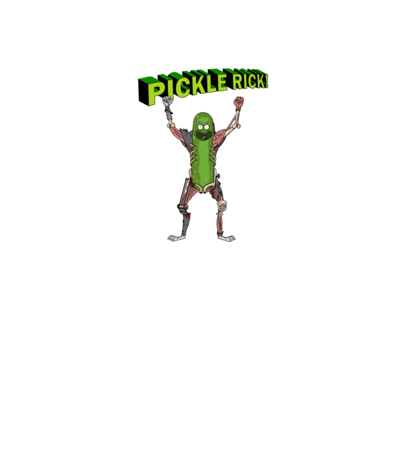 Pickle Rick! v4 minta fehér pólón