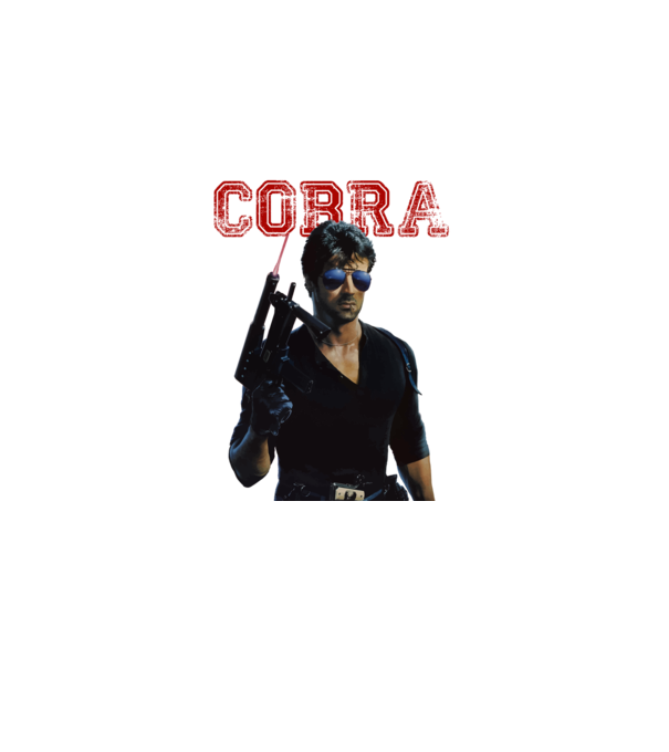 Cobra minta fekete pólón