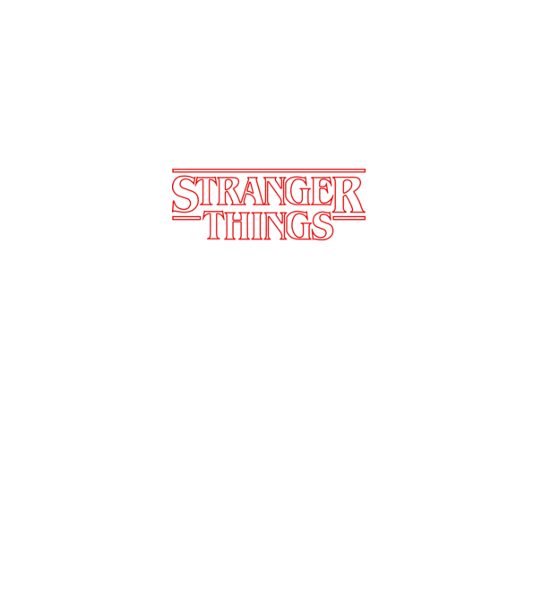 Stranger Things - outline minta sötétkék pólón