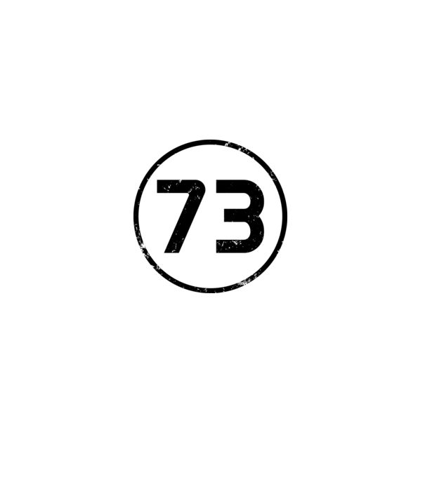 73 - Sheldon kedvenc száma minta szürke pólón