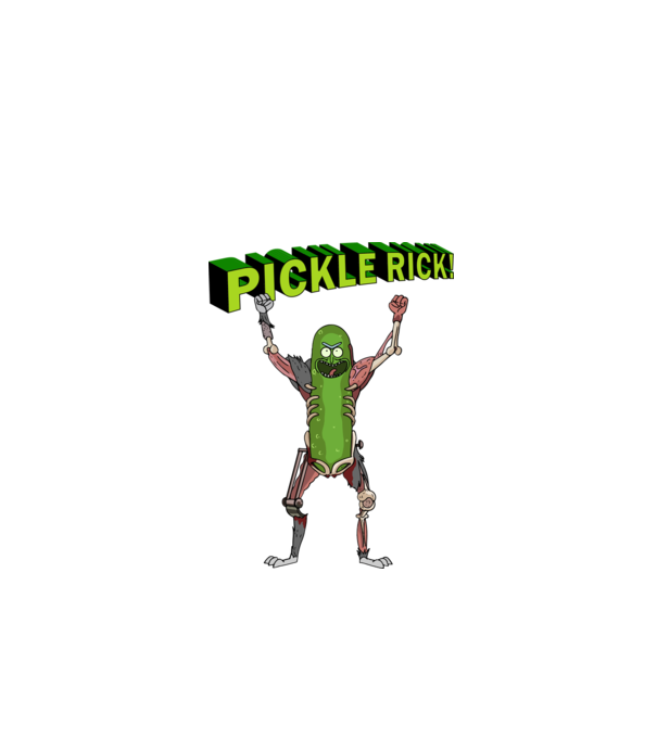 Pickle Rick! v4 minta fehér pólón