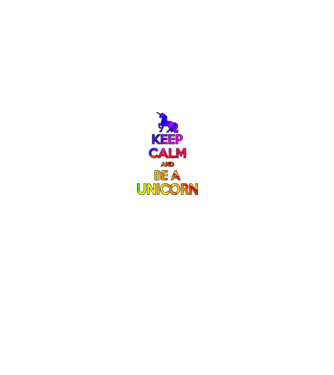 Keep calm and be a unicorn minta fehér/piros pólón
