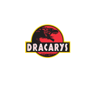 Dracarys jurassic park logóval minta fehér pólón