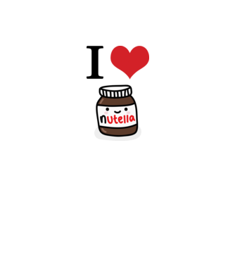 I love Nutella minta fehér pólón