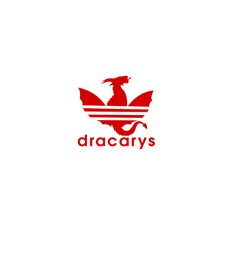 adidas dracarys Trónok harca logó minta fehér pólón