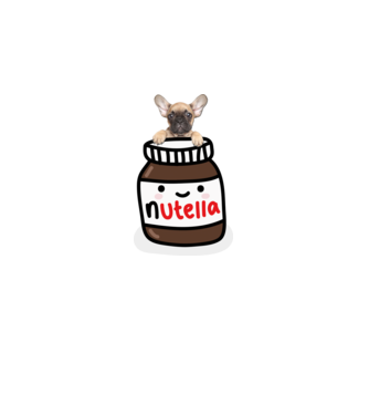 Nutella francia bulldog minta dusty pink pólón