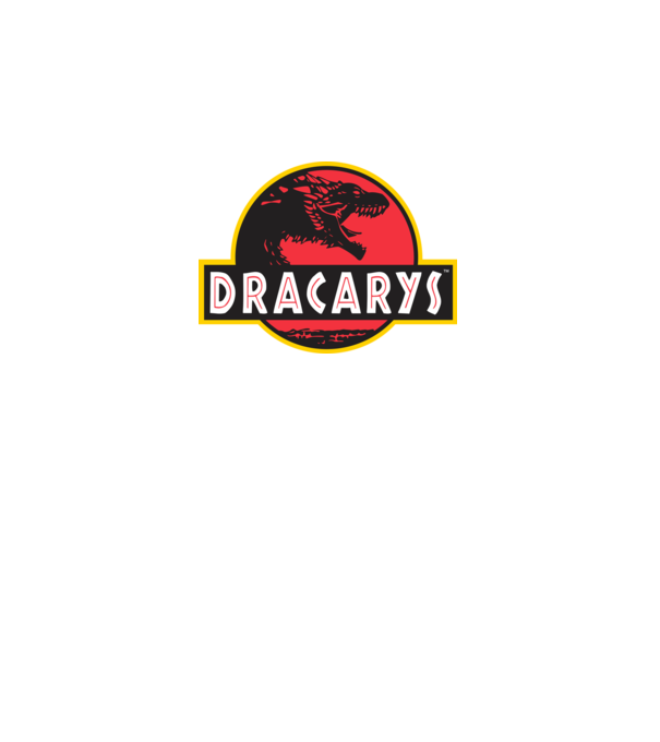 Dracarys jurassic park logóval minta fekete pólón