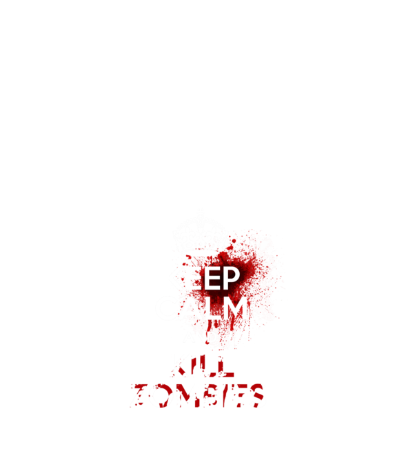 Keep calm and kill zombies minta fekete pólón