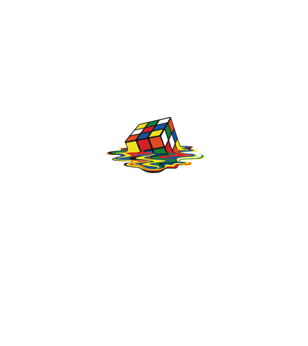 Elfolyt Rubik kocka minta szürke pólón