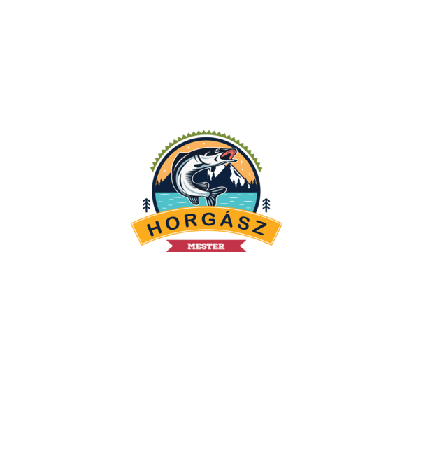Horgász mester minta szürke pólón
