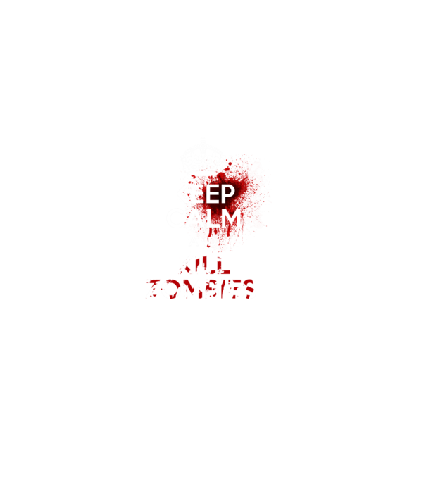 Keep calm and kill zombies minta fekete pólón