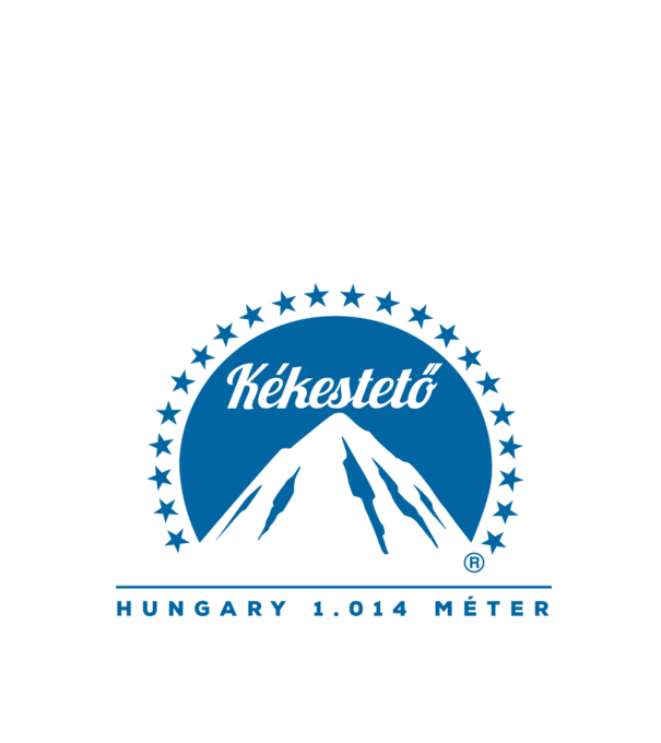 Kékestető minta fehér pólón