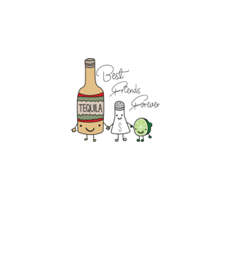 Legjobb barátok (tequila) minta fehér pólón