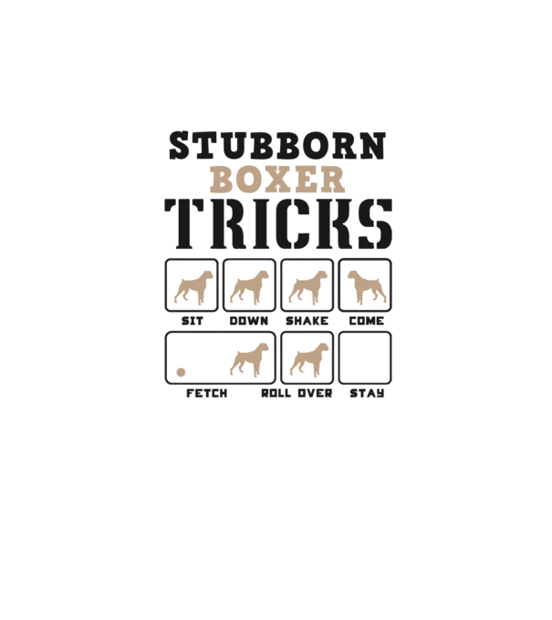 Boxer tricks minta fehér pólón