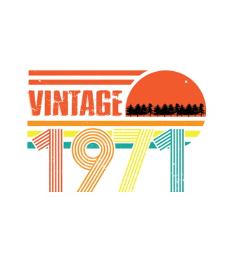 1971 Születésnapi póló minta fehér pólón