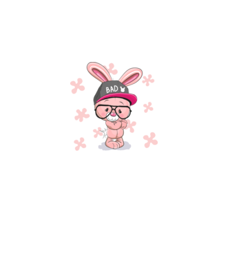 Bad Bunny minta fekete pólón
