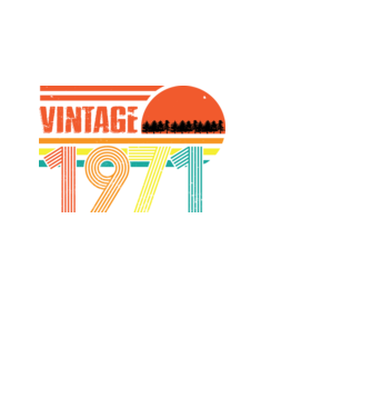 1971 Születésnapi póló minta fehér pólón