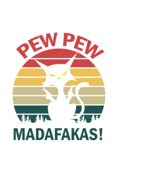 Pew Pew Madafakas minta fekete pólón